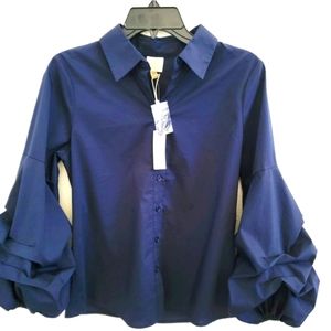 Cupio Navy in color Style: Flamenco Ruffle Sleeve New